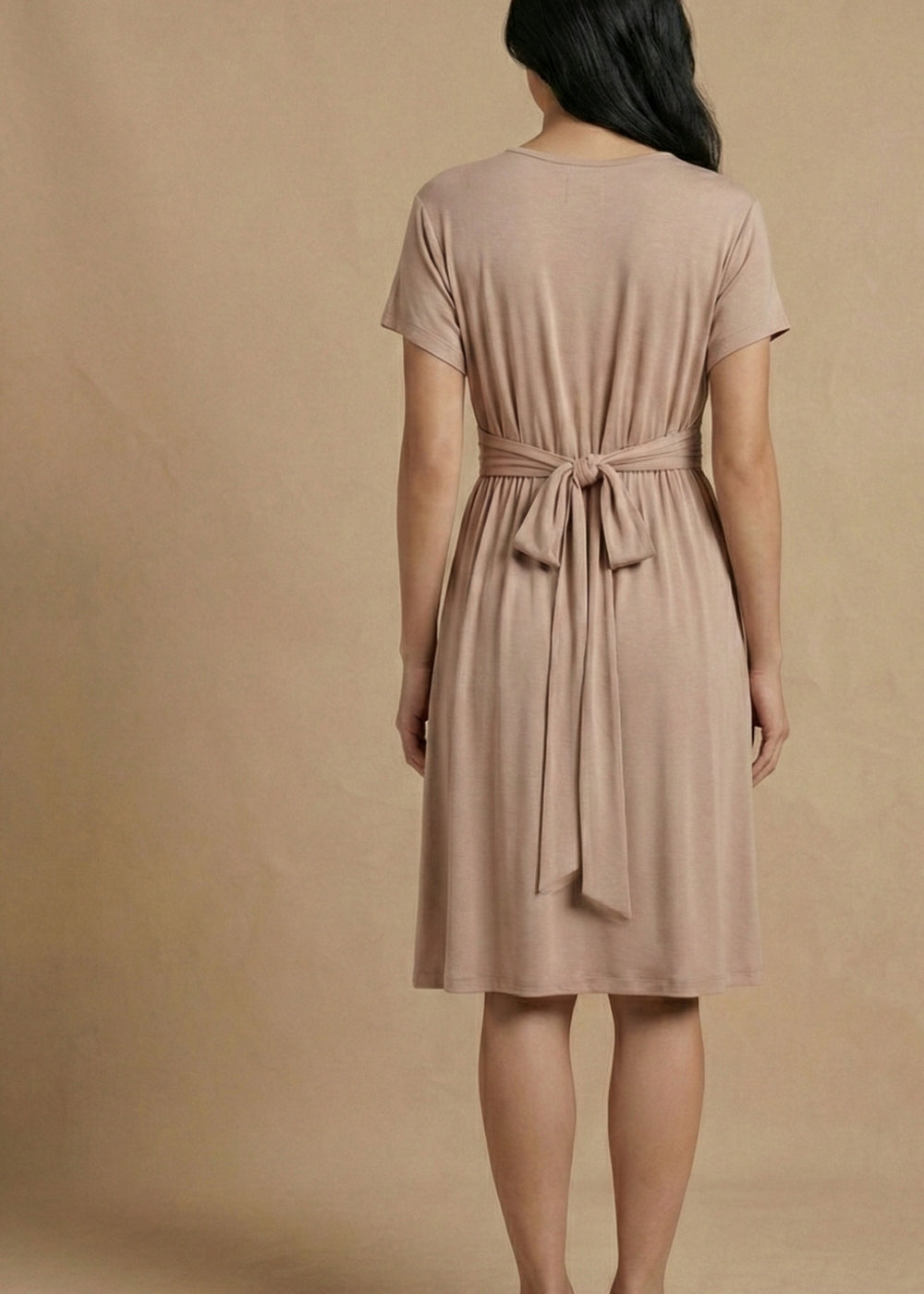 Luxe Oat Ribbon Dress