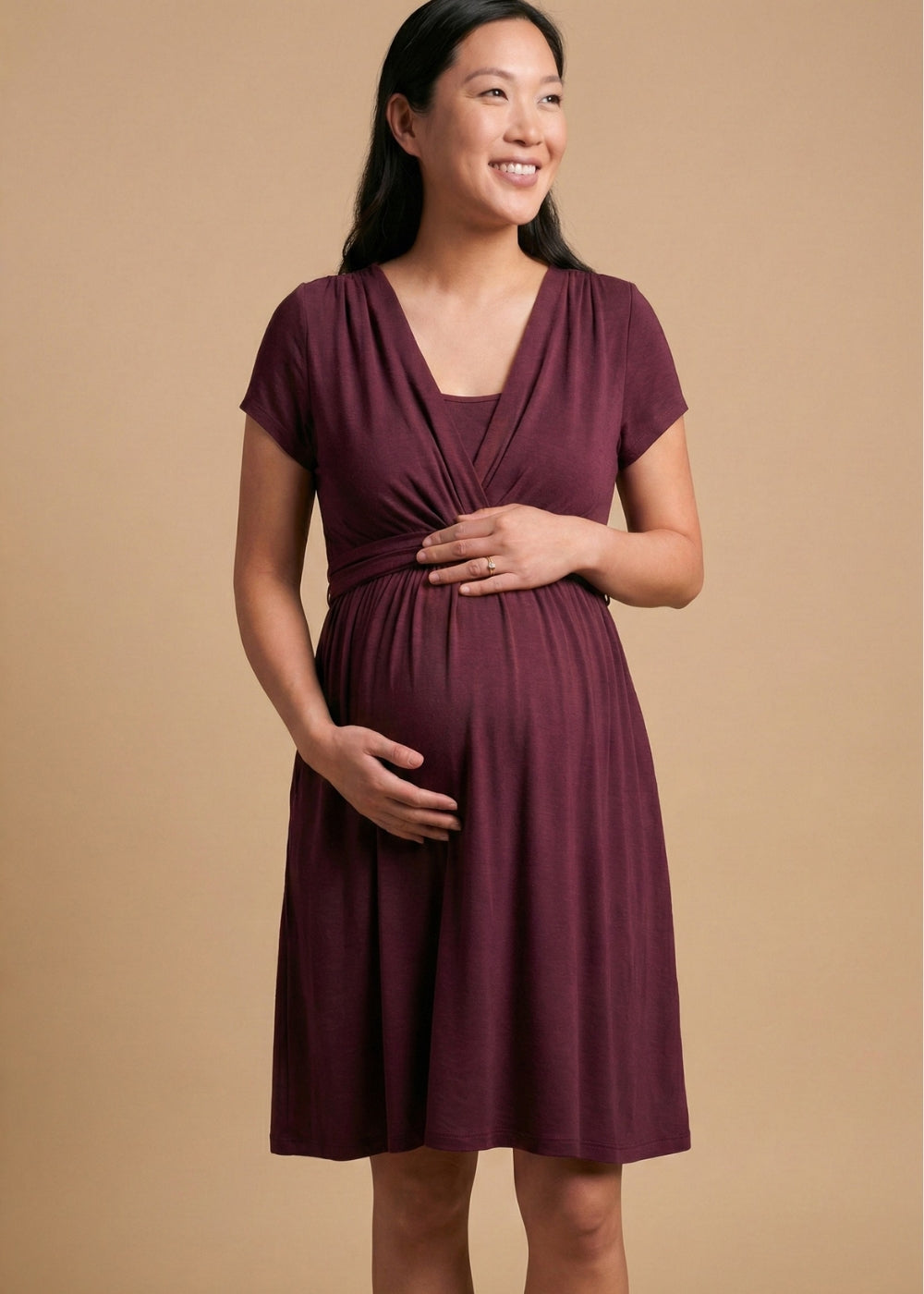 Twilight Plum Ribbon Dress