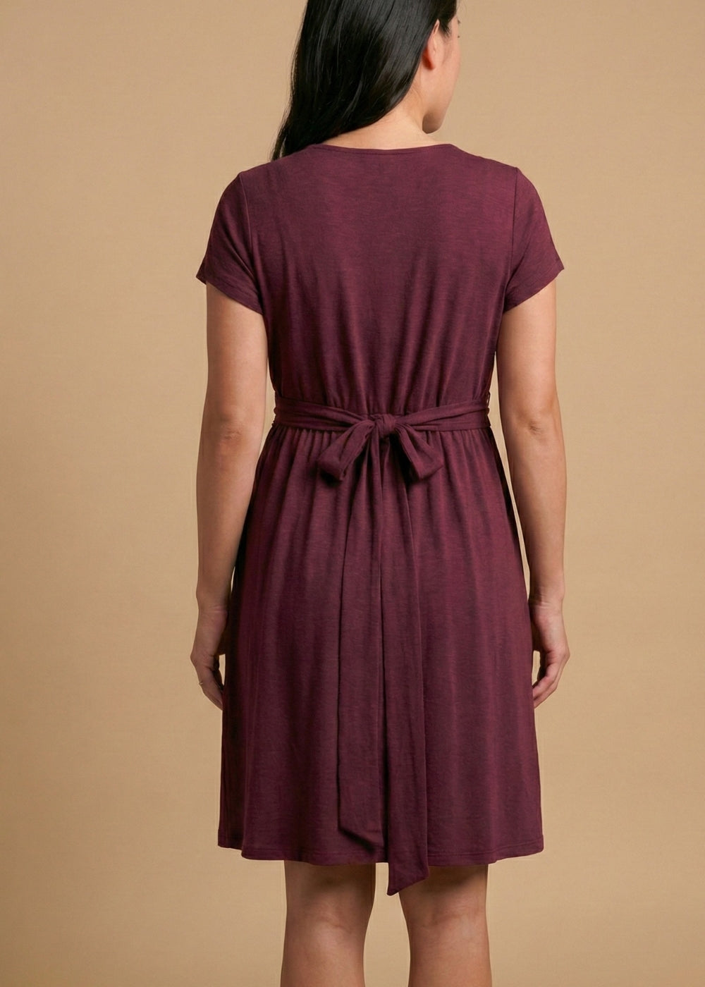 Twilight Plum Ribbon Dress
