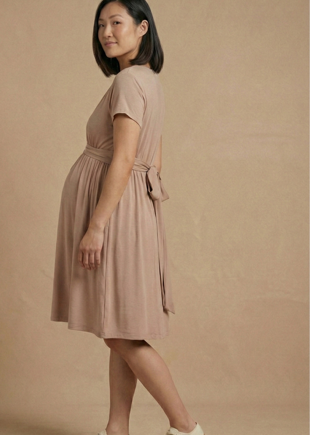 Luxe Oat Ribbon Dress