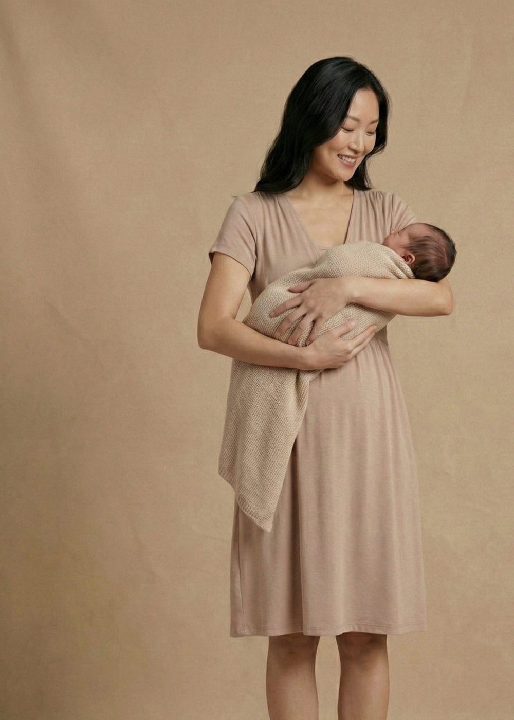 Luxe Oat Ribbon Dress