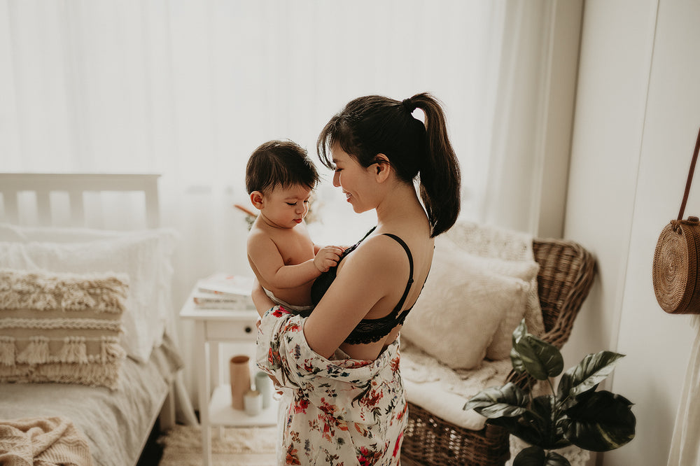 Avery Dove Black Nursing Bralette