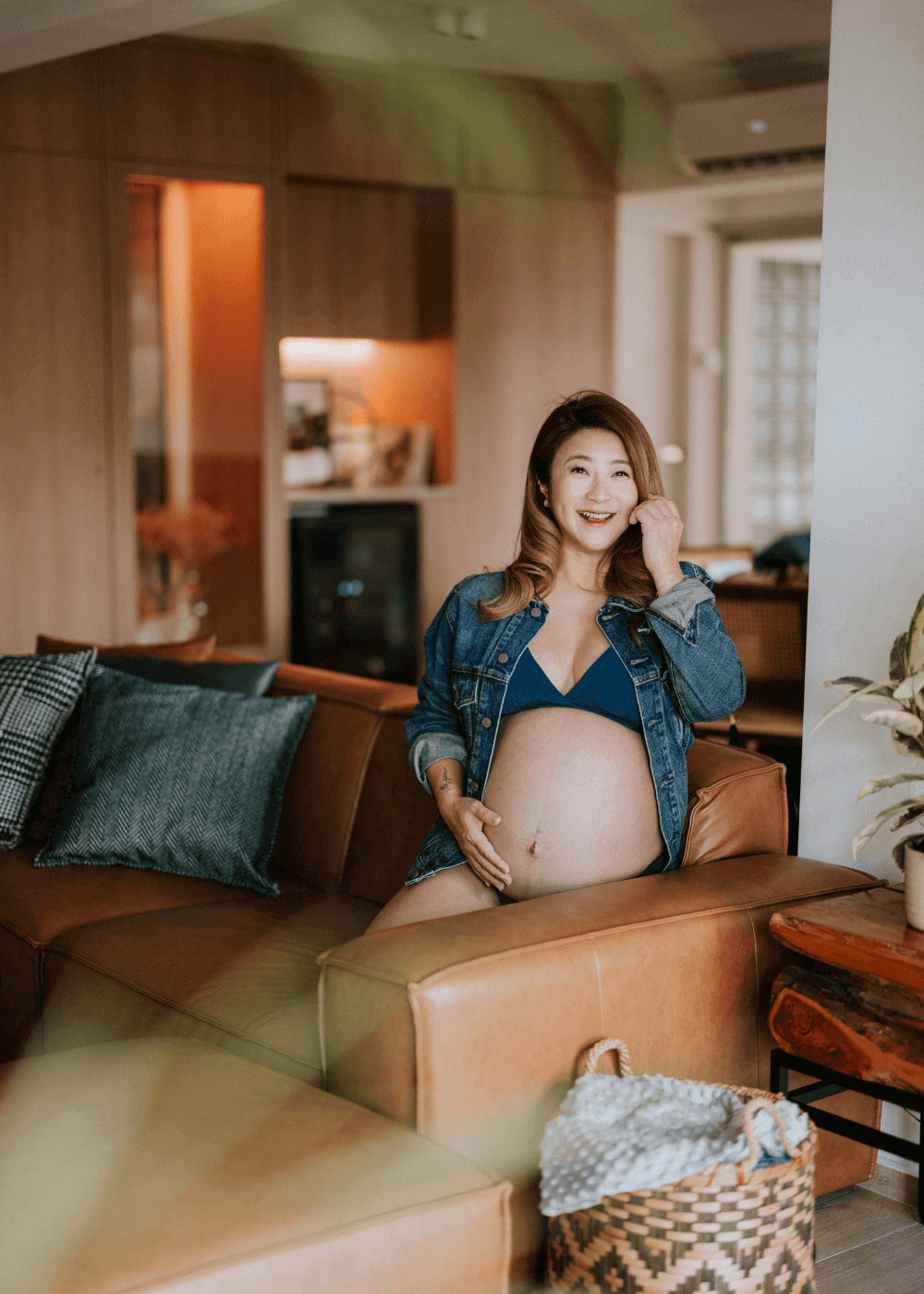 Stella Ng Wearing Holiday Triangle Bra Set