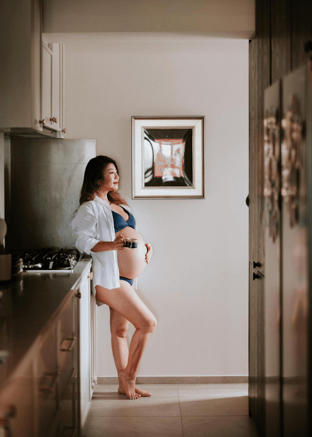 Stella Ng Wearing Holiday Triangle Bra Set